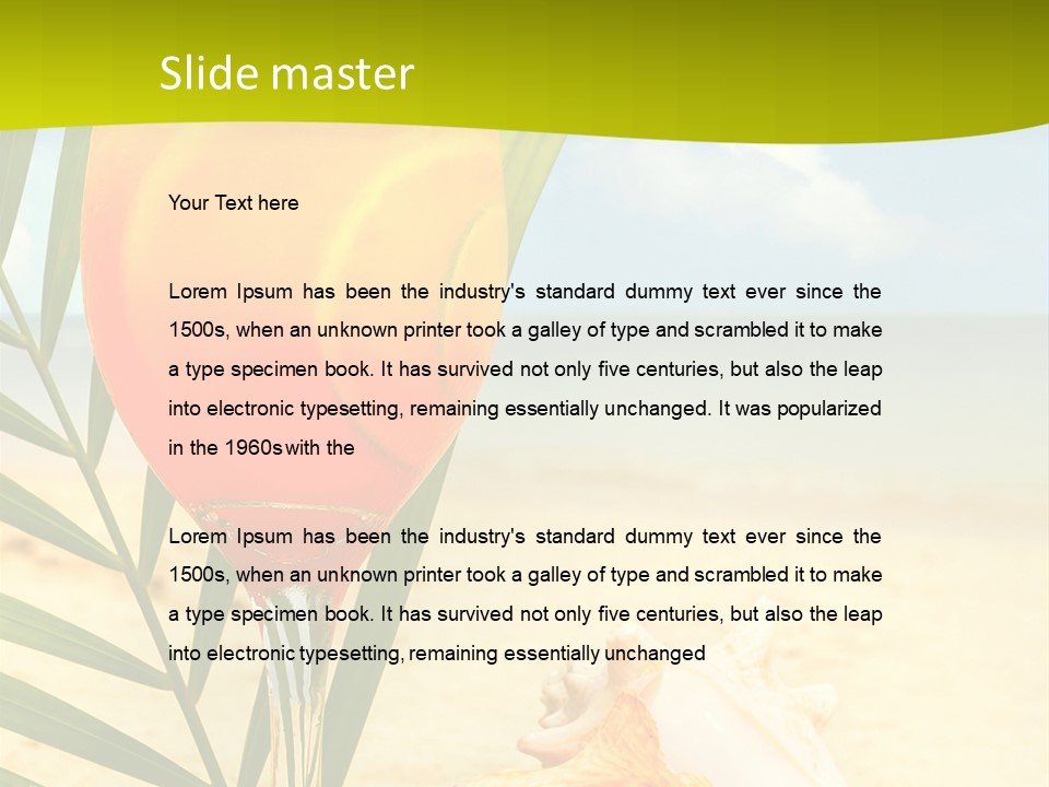 Meer Beach Frisch PowerPoint Template