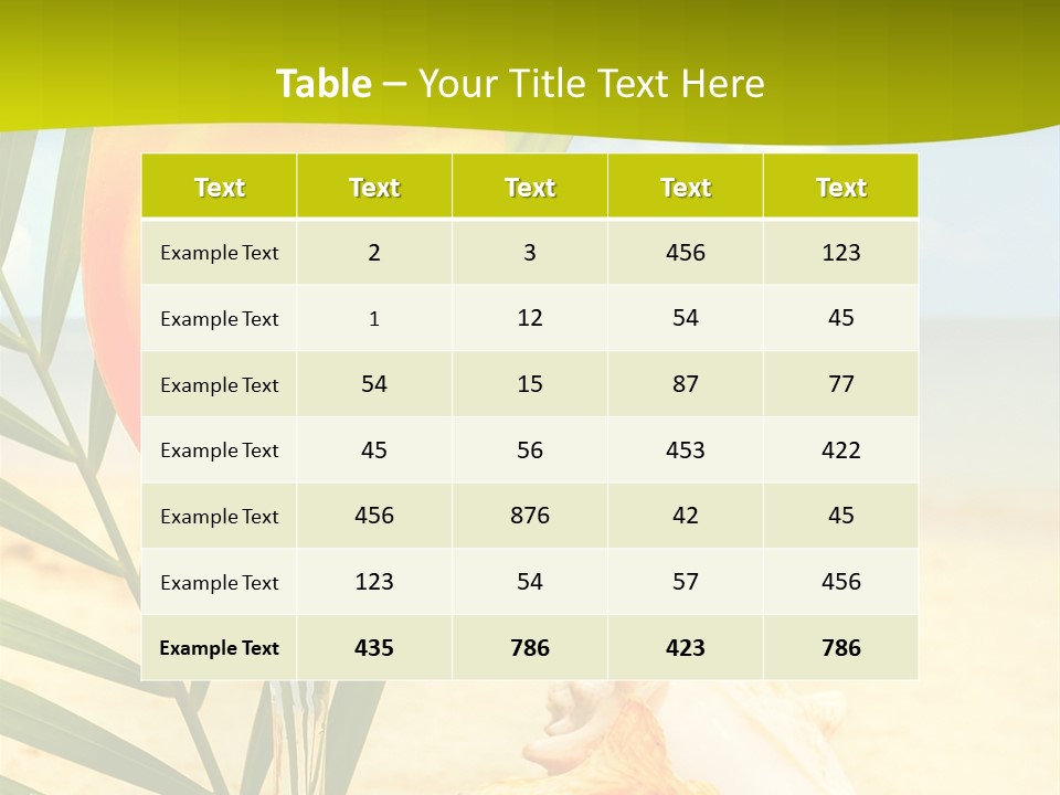 Meer Beach Frisch PowerPoint Template