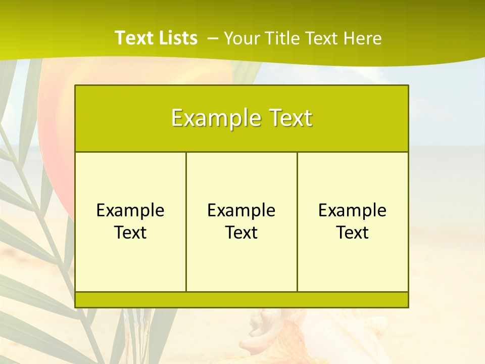 Meer Beach Frisch PowerPoint Template