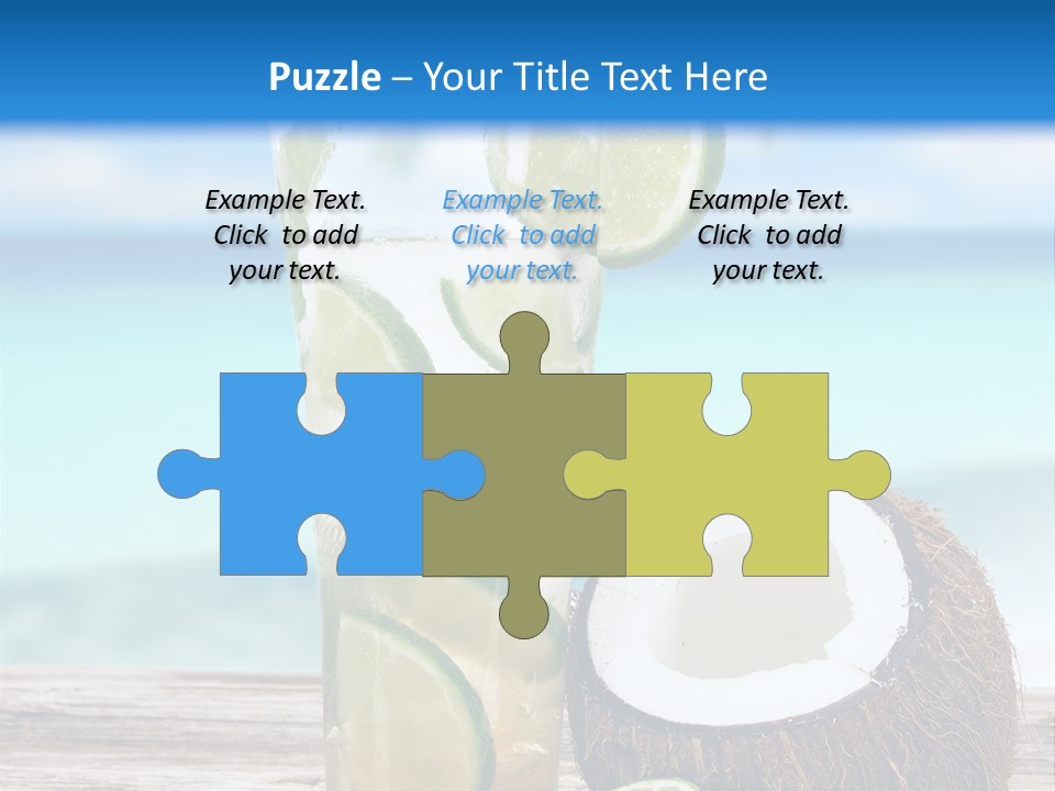 Refreshment White Caipirinha PowerPoint Template