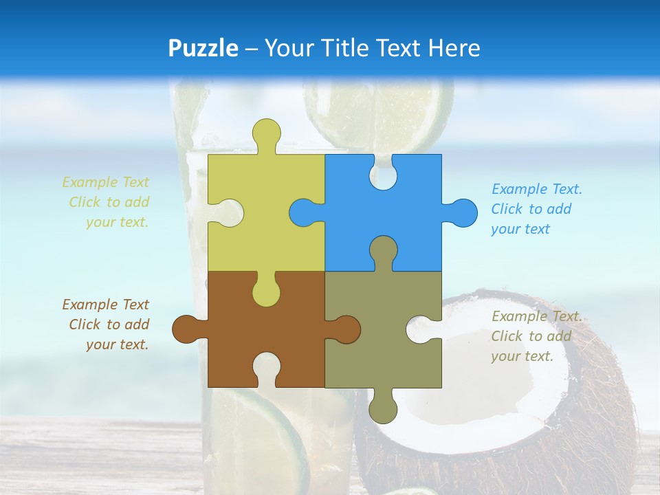 Refreshment White Caipirinha PowerPoint Template