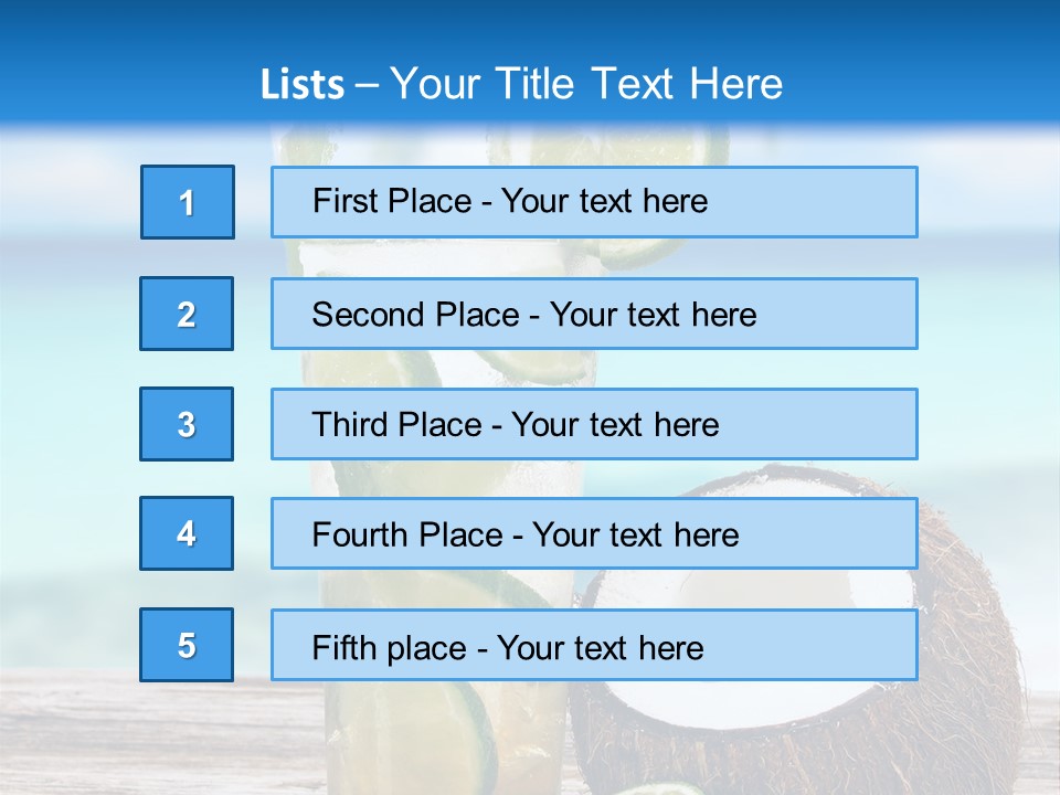 Refreshment White Caipirinha PowerPoint Template