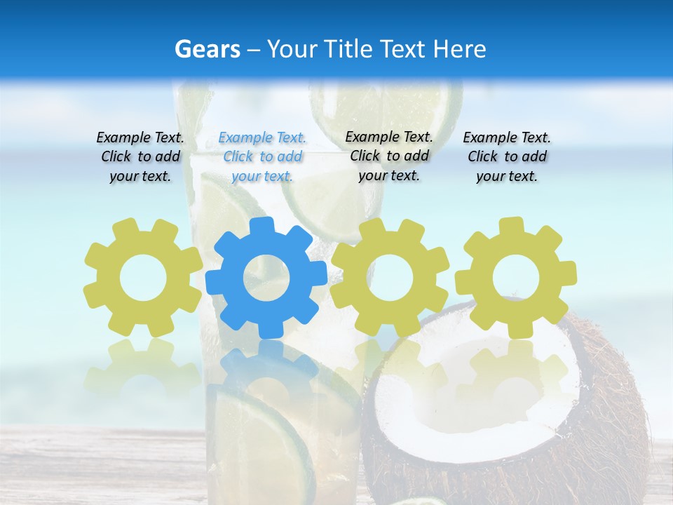 Refreshment White Caipirinha PowerPoint Template