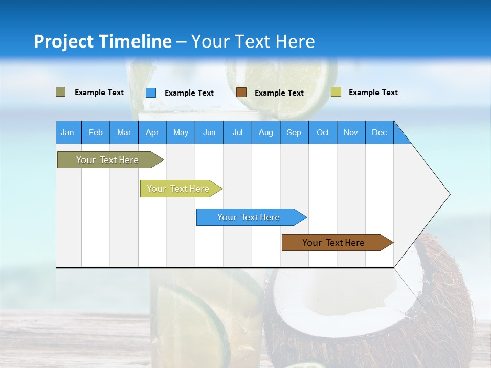 Refreshment White Caipirinha PowerPoint Template