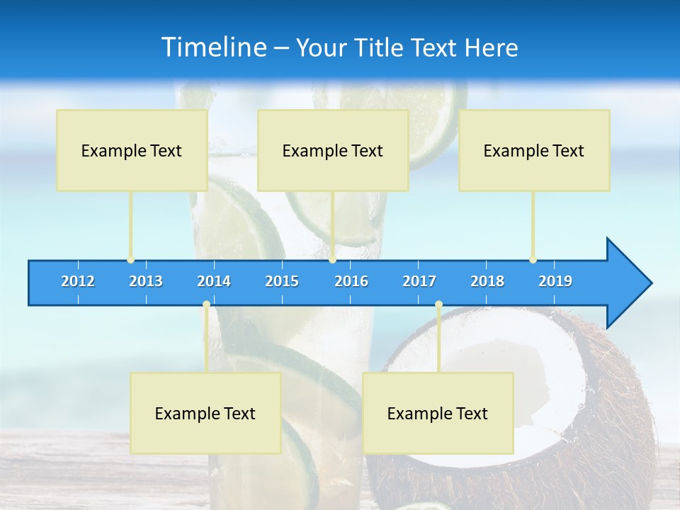 Refreshment White Caipirinha PowerPoint Template