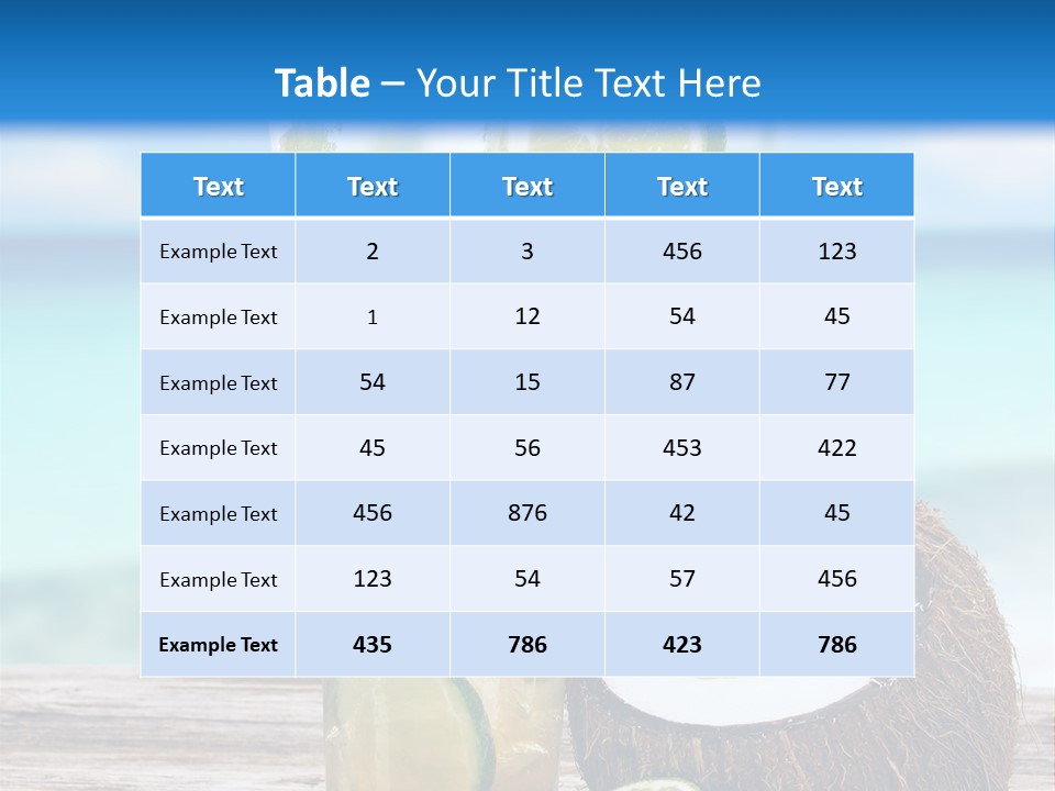 Refreshment White Caipirinha PowerPoint Template