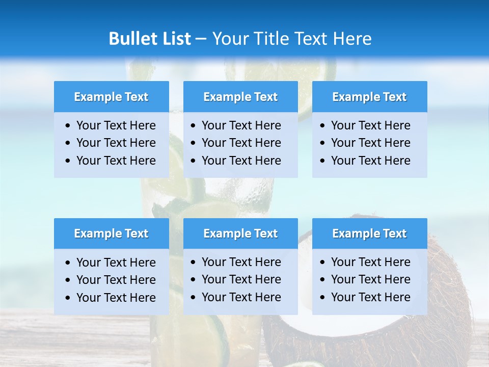 Refreshment White Caipirinha PowerPoint Template