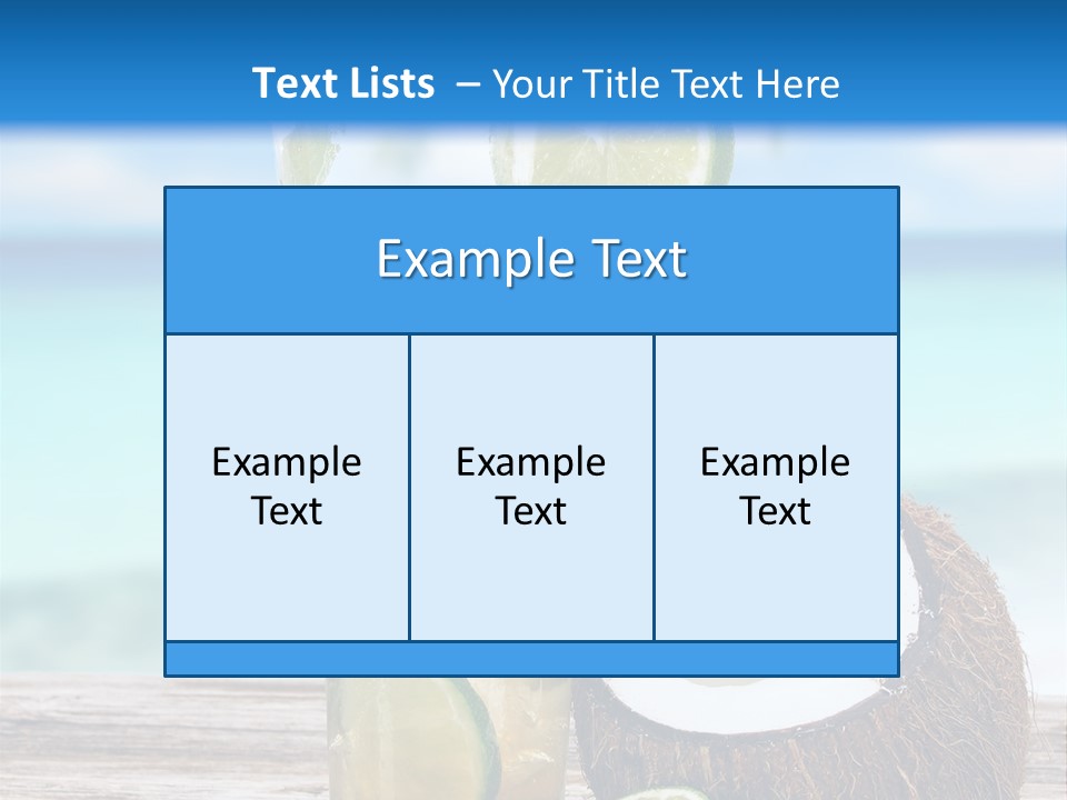 Refreshment White Caipirinha PowerPoint Template
