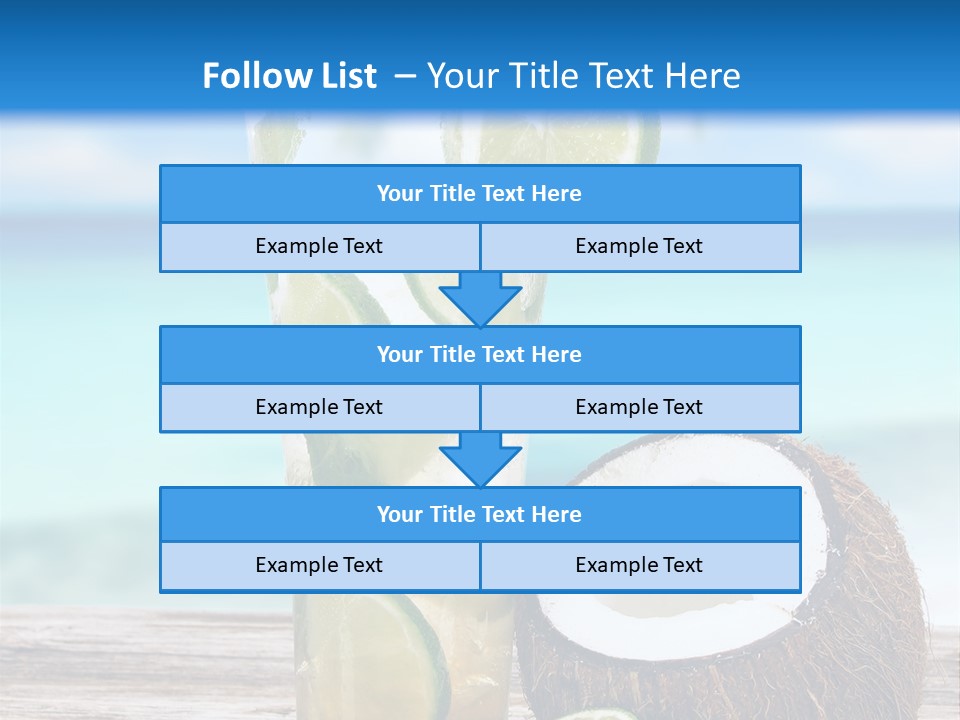 Refreshment White Caipirinha PowerPoint Template