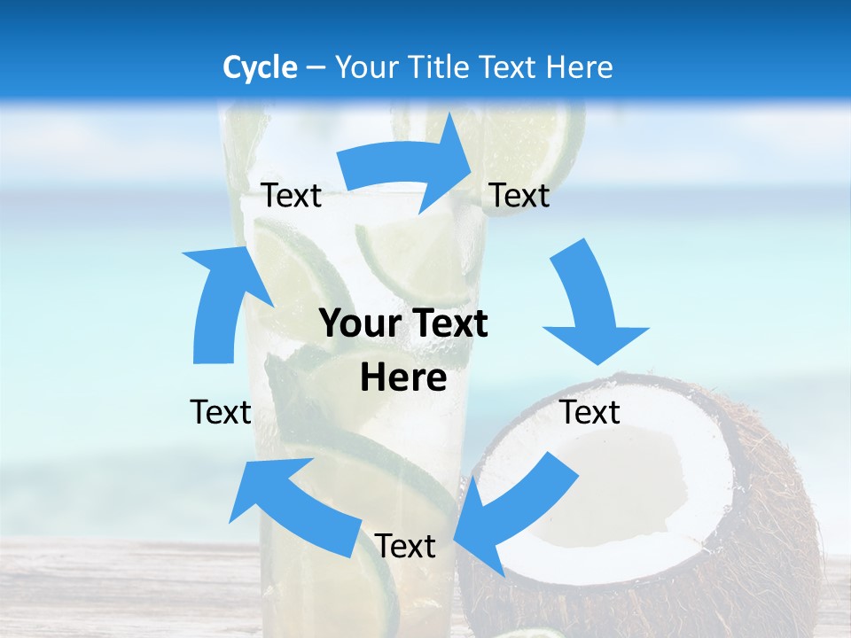 Refreshment White Caipirinha PowerPoint Template