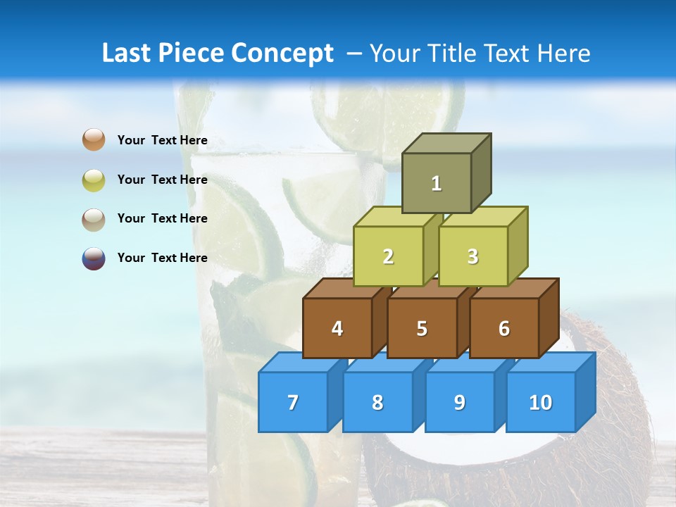 Refreshment White Caipirinha PowerPoint Template