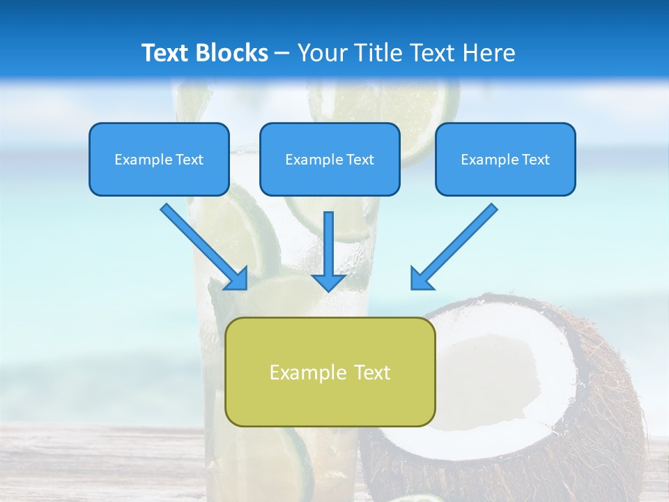 Refreshment White Caipirinha PowerPoint Template