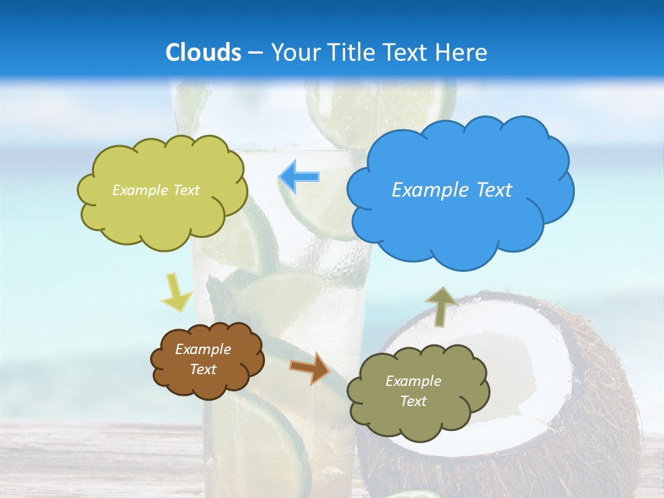Refreshment White Caipirinha PowerPoint Template