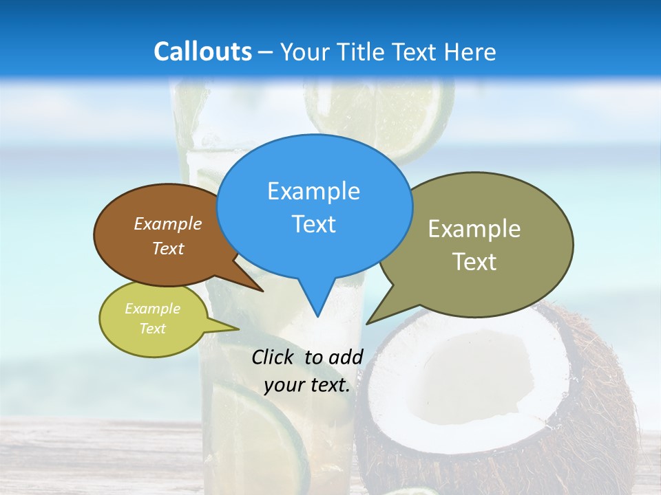 Refreshment White Caipirinha PowerPoint Template