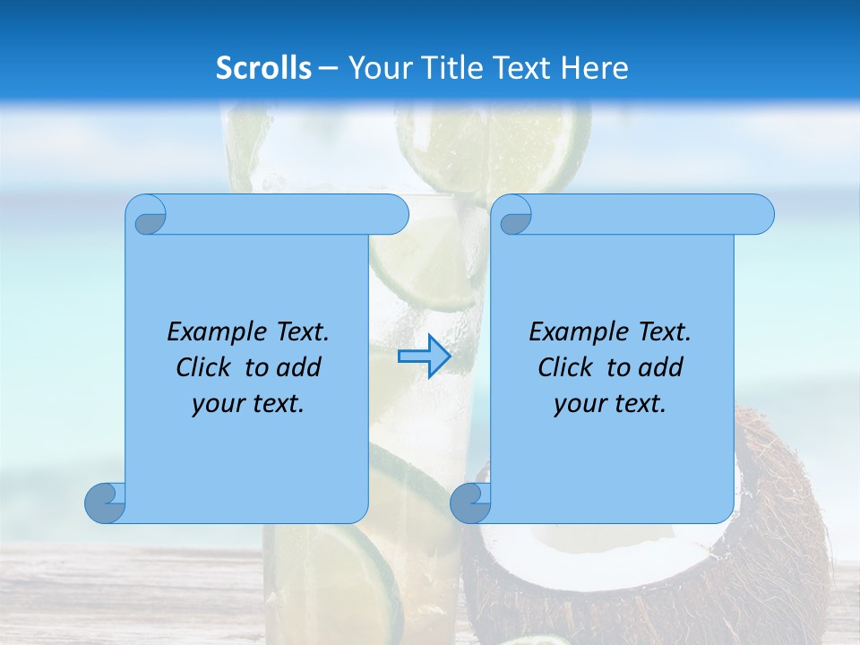 Refreshment White Caipirinha PowerPoint Template