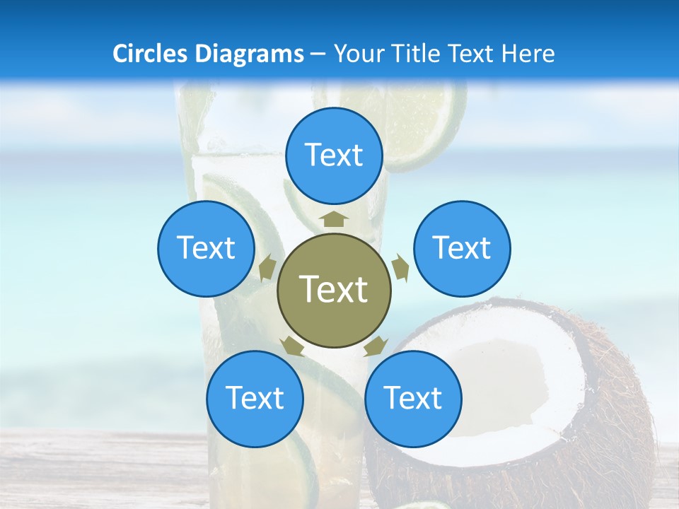 Refreshment White Caipirinha PowerPoint Template