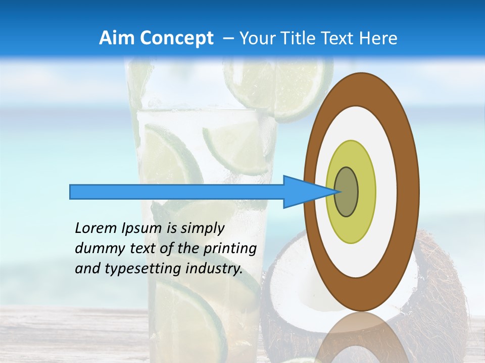 Refreshment White Caipirinha PowerPoint Template