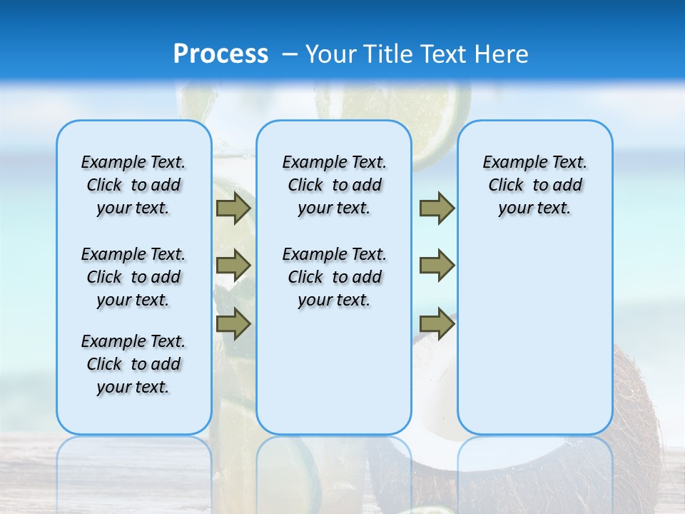 Refreshment White Caipirinha PowerPoint Template