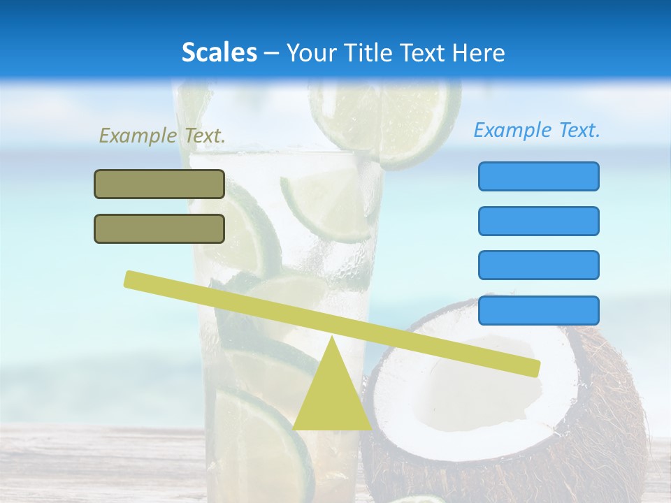 Refreshment White Caipirinha PowerPoint Template
