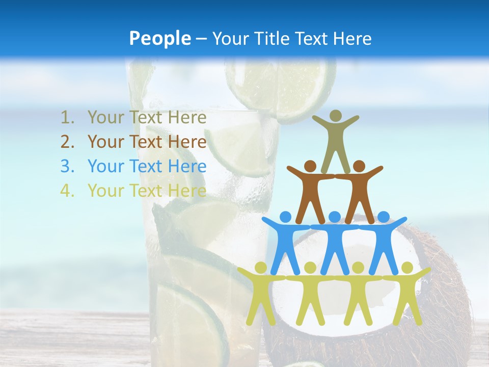 Refreshment White Caipirinha PowerPoint Template