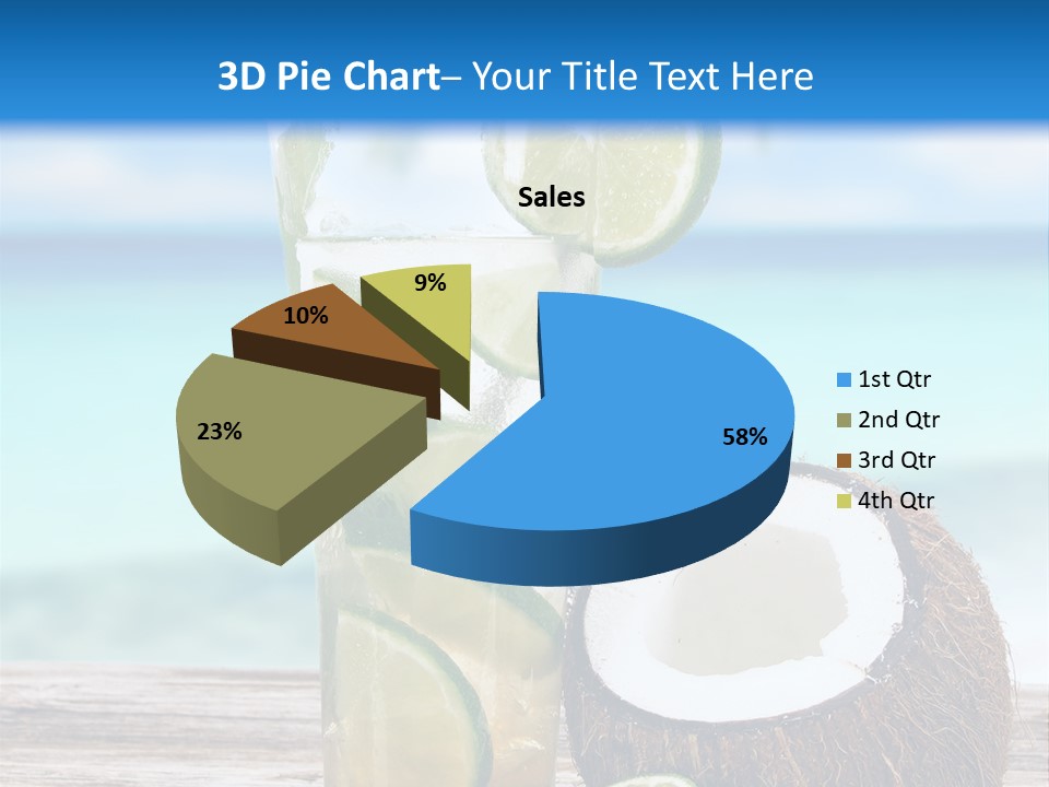Refreshment White Caipirinha PowerPoint Template