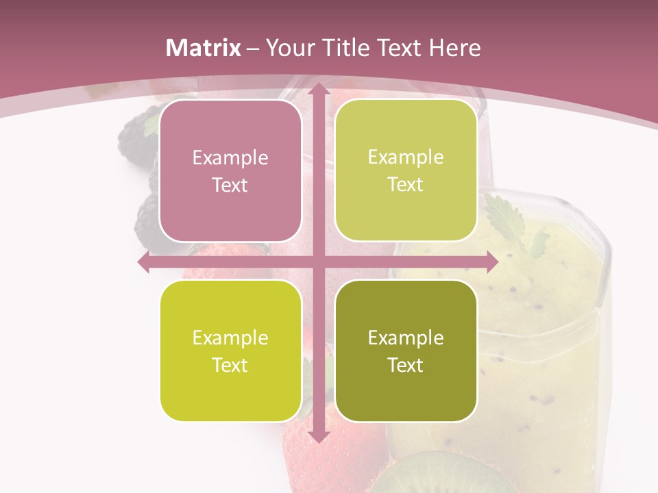 Mint Berry Drink PowerPoint Template