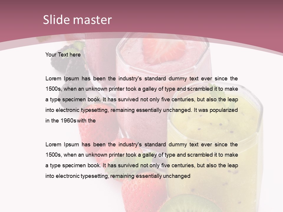 Mint Berry Drink PowerPoint Template