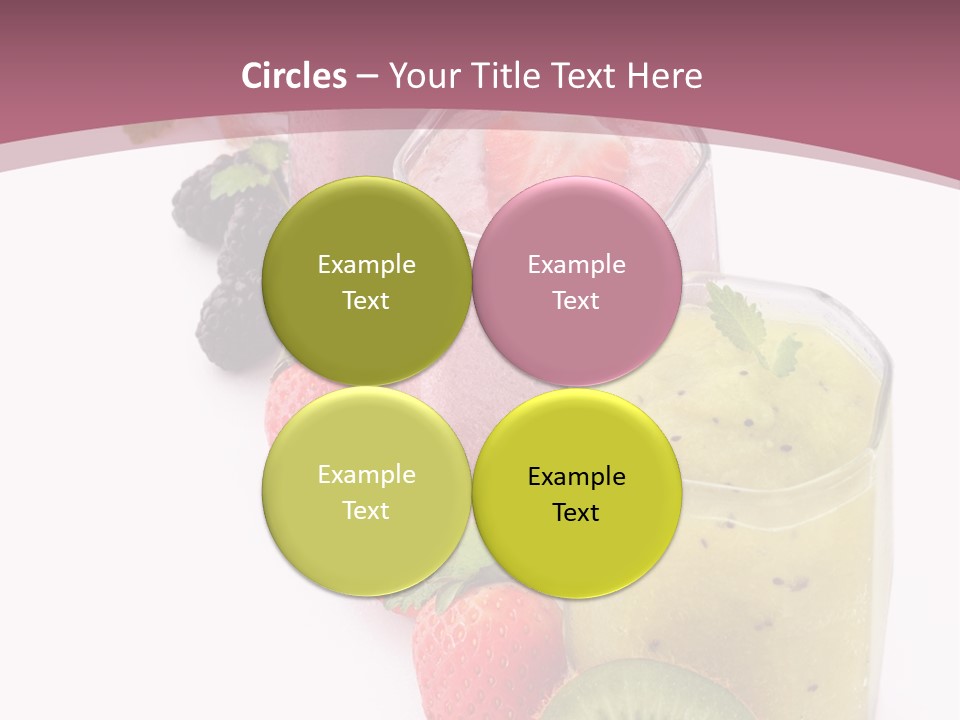 Mint Berry Drink PowerPoint Template