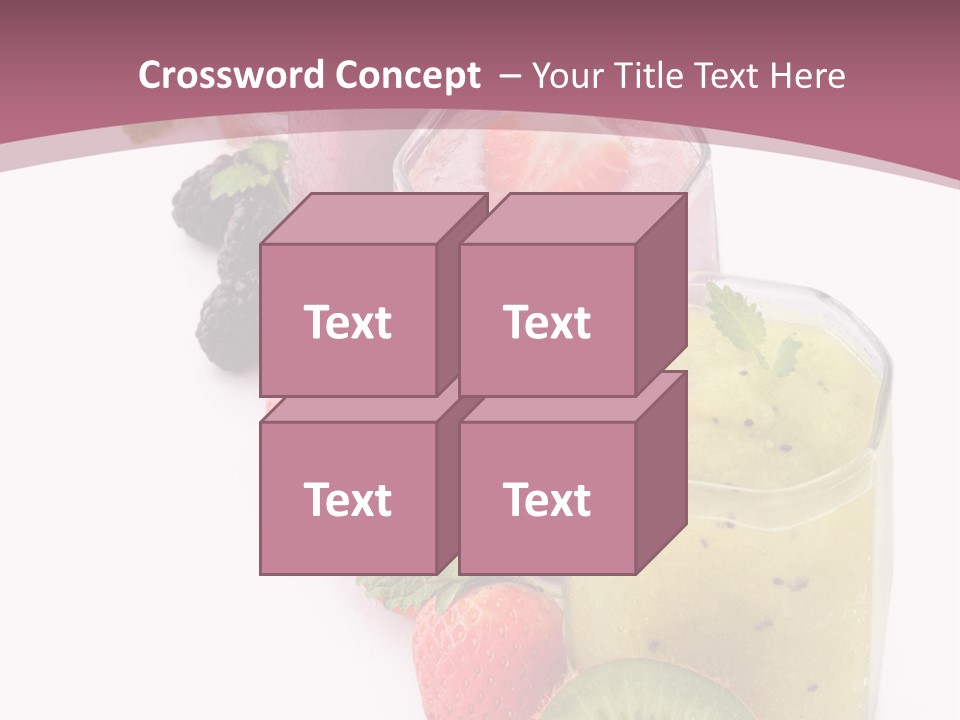 Mint Berry Drink PowerPoint Template