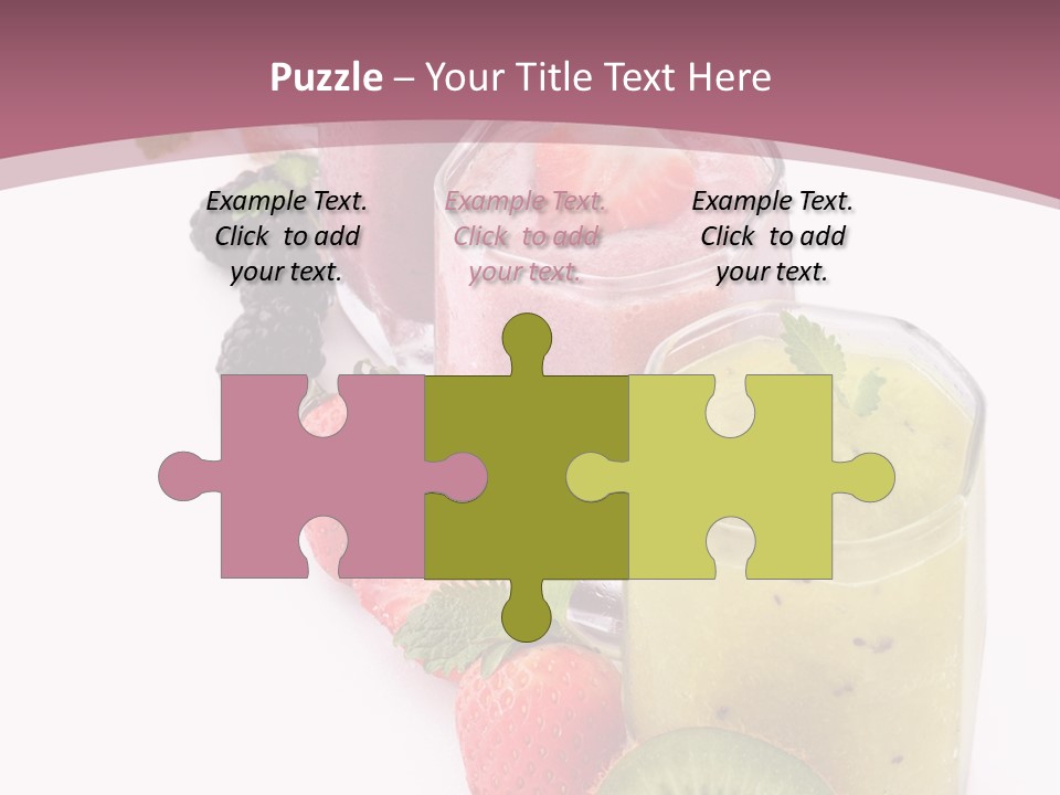 Mint Berry Drink PowerPoint Template