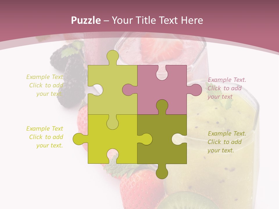 Mint Berry Drink PowerPoint Template