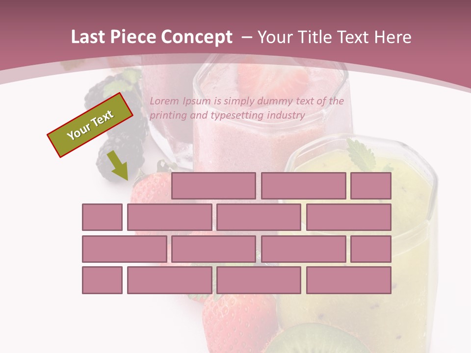 Mint Berry Drink PowerPoint Template