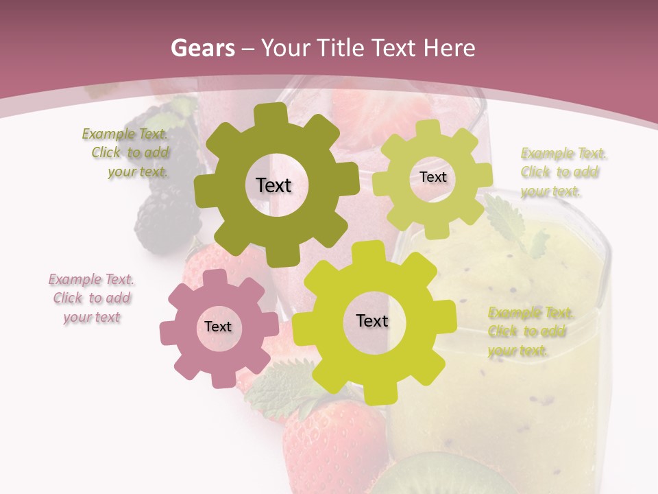 Mint Berry Drink PowerPoint Template