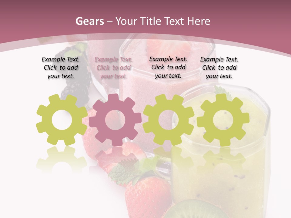 Mint Berry Drink PowerPoint Template