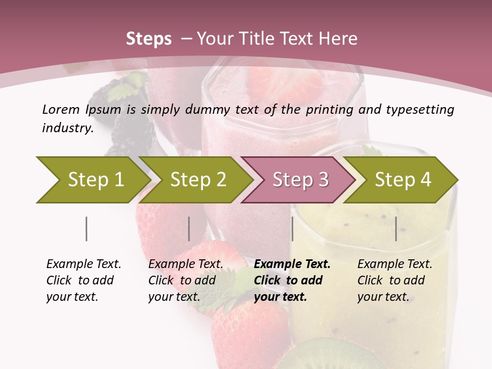 Mint Berry Drink PowerPoint Template