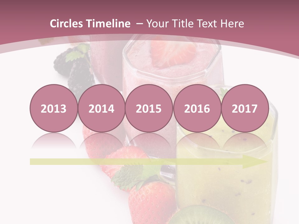 Mint Berry Drink PowerPoint Template