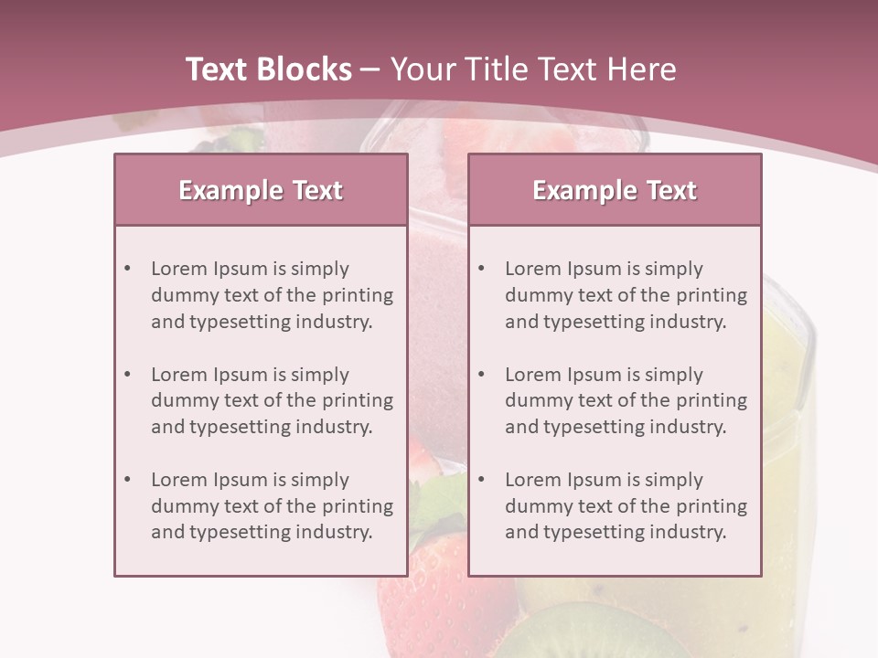 Mint Berry Drink PowerPoint Template