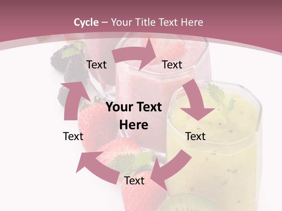 Mint Berry Drink PowerPoint Template