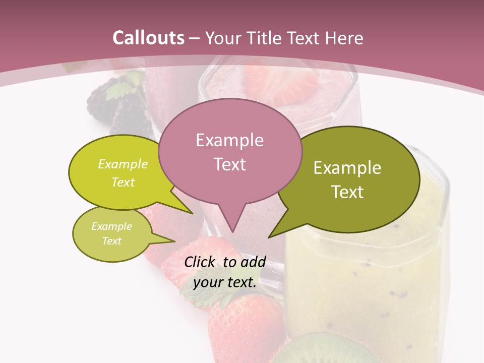 Mint Berry Drink PowerPoint Template