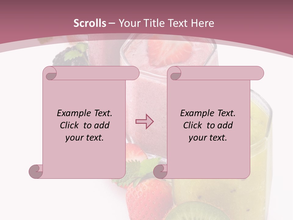 Mint Berry Drink PowerPoint Template