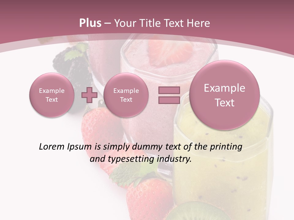 Mint Berry Drink PowerPoint Template