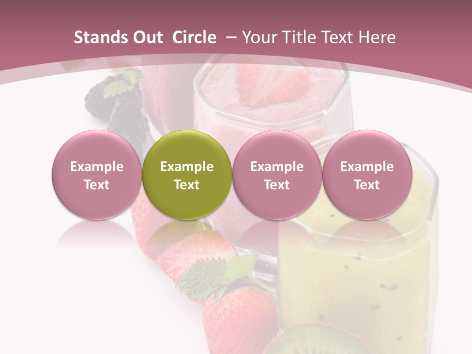 Mint Berry Drink PowerPoint Template
