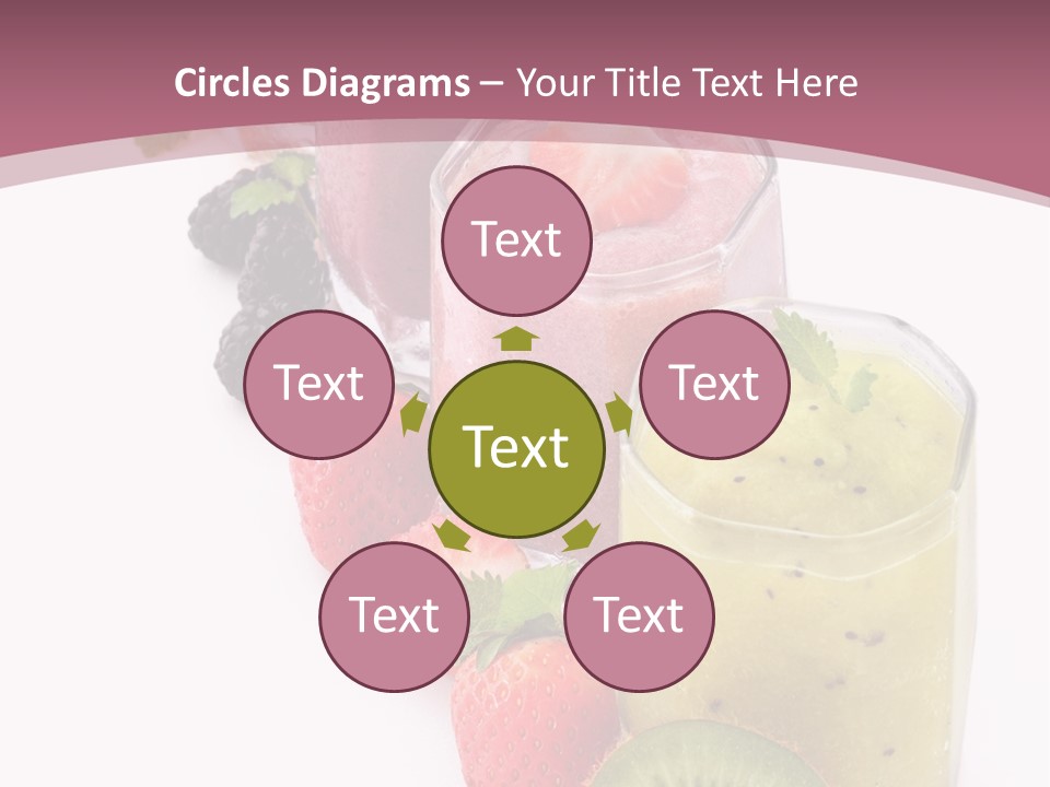 Mint Berry Drink PowerPoint Template