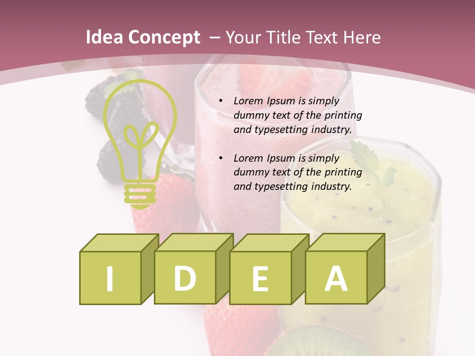 Mint Berry Drink PowerPoint Template