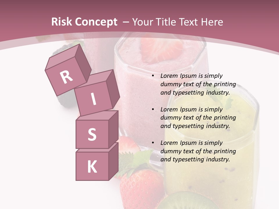 Mint Berry Drink PowerPoint Template