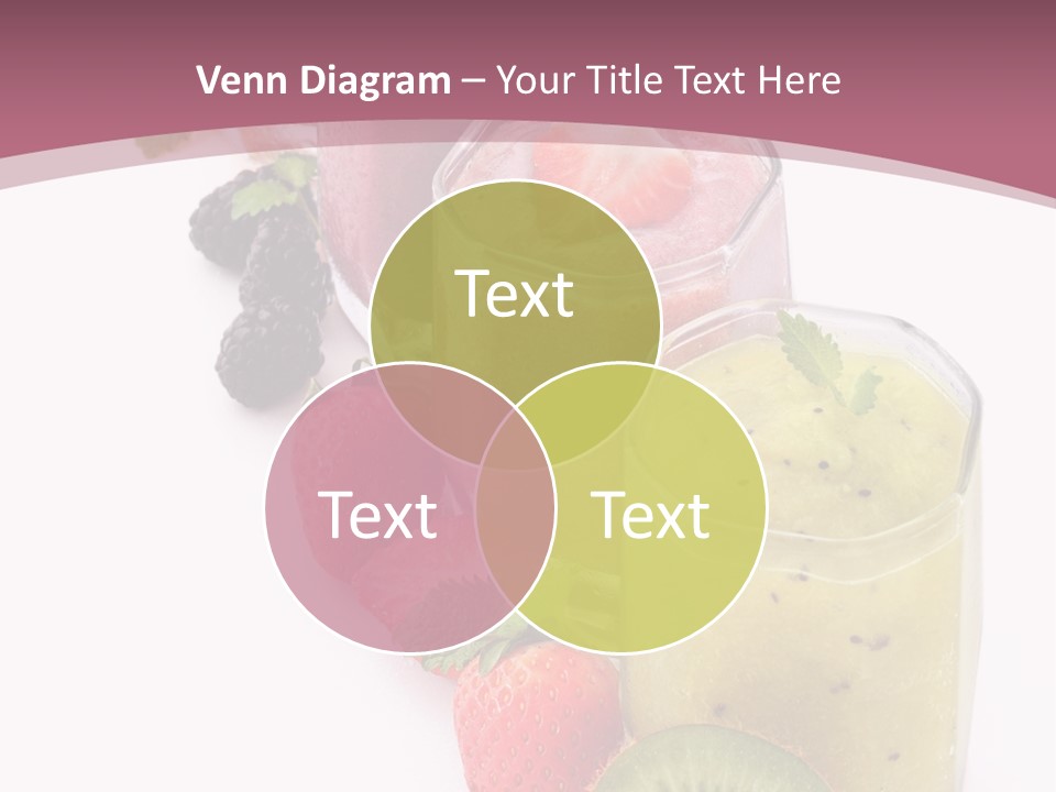 Mint Berry Drink PowerPoint Template