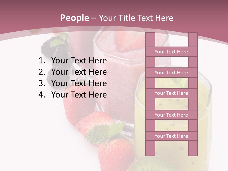 Mint Berry Drink PowerPoint Template