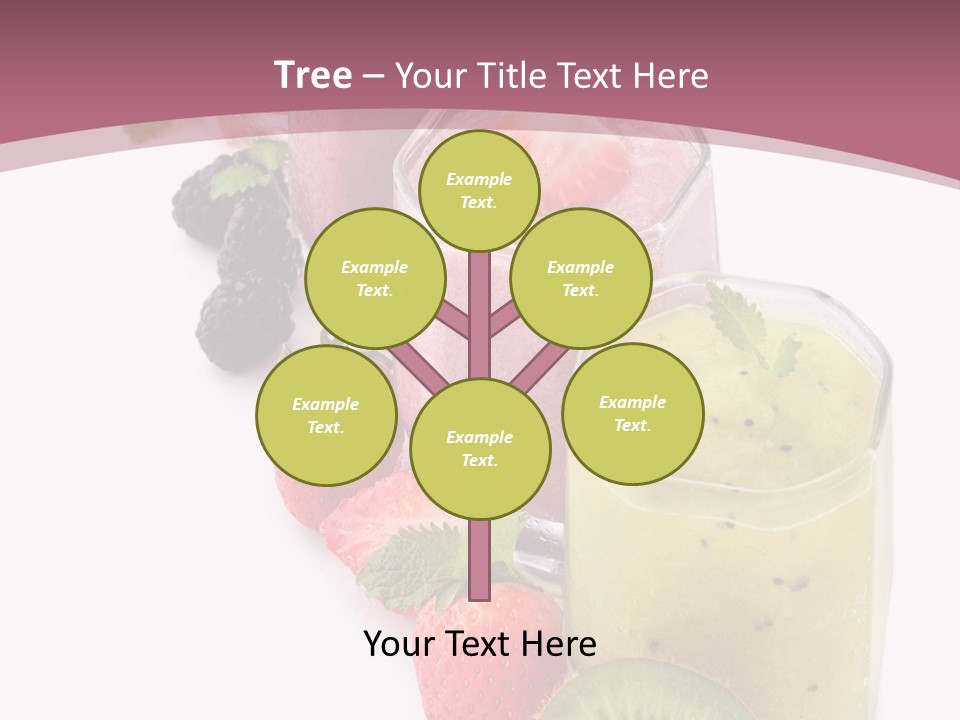 Mint Berry Drink PowerPoint Template