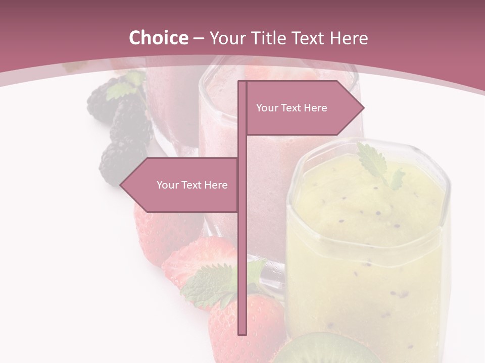 Mint Berry Drink PowerPoint Template