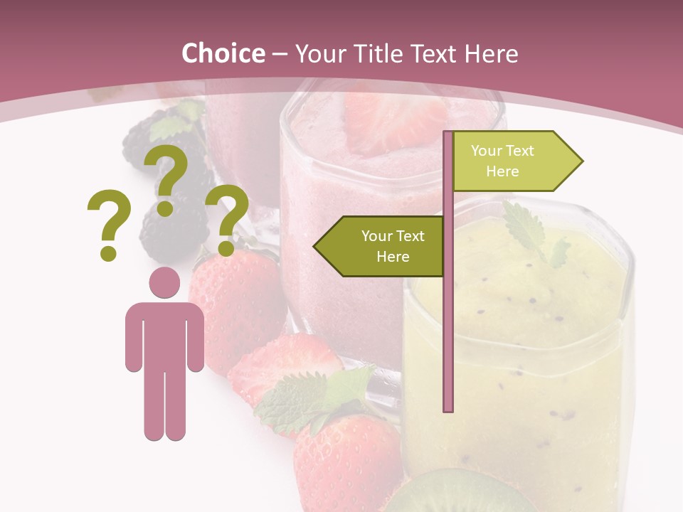 Mint Berry Drink PowerPoint Template